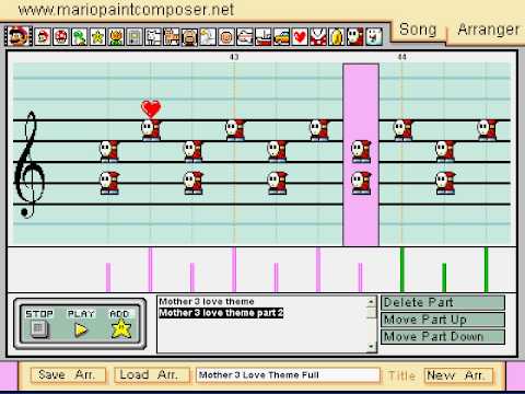 Mother 3 love theme on mario paint composer