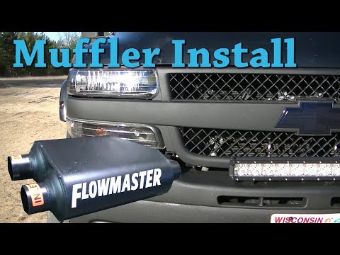 "Project Midnight" Silverado 2500HD 6.0 Flowmaster Super 40 Muffler Install