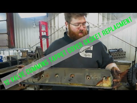 12 VALVE CUMMINS TAPPET COVER GASKET REPLACMENT