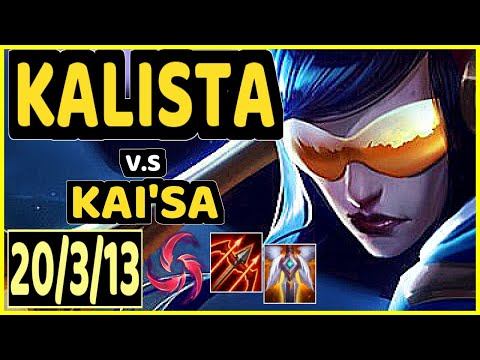 LUGER (KALISTA) vs KAI'SA - 20/3/13 KDA BOTTOM ADC CHALLENGER GAMEPLAY - EUW