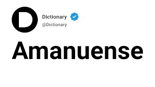 Amanuense Significado En Inglés