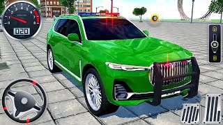 Police BMW X7 Driving in City - Offroad Car SUV Driver Simulator - Android GamePlay #4