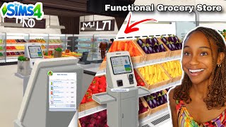 Realistic Grocery Store ✨Functional✨| The Sims 4