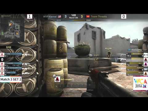 MVP karnal vs Threats SET2 WCA 2016 APAC Qualifiers CSGO Match3 160419 KOR