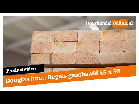 Regel Douglas hout 45x95mm geschaafd  video
