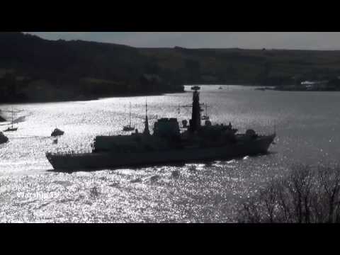 HMS ARGYLL F231 ENTERS DEVONPORT NAVAL BASE AT MOUNT WISE - 22nd March 2017