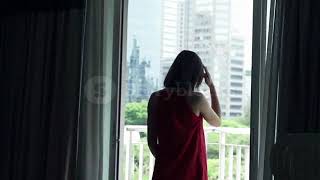 girl opening window free
