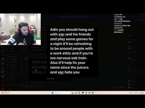 Adin Ross mad at xQc and Hasan's community