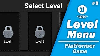Make Level Menu UI in Unreal Engine 5 (Part 9) Platformer Game | Beginners Course