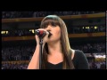 Kelly Clarkson sings National Anthem at the Super Bowl XLVI 2012