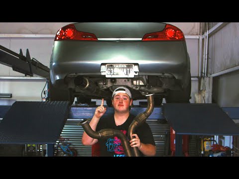 INSTALLING THE MEGAN Y PIPE ON MY TOMEI G35! (CRAZY DIFFERENCE)