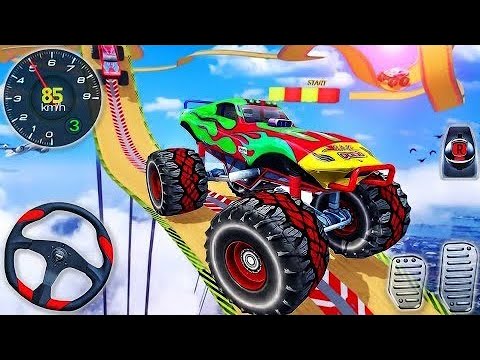 Us Monster Truck Impossible Stunt Race - Crazy Car Mega Ramp Racing - Android GamePlay #3