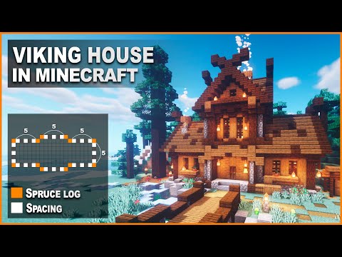 Minecraft: How to build a Viking House | Tutorial