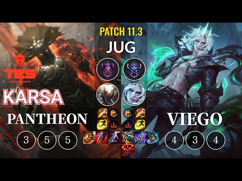 TES Karsa Pantheon vs Viego Jungle - KR Patch 11.3