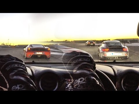 POV : Nissan GTR 700HP GLracing vs Porsche GT2 Techart GTstreet R, 991 GT3 RS, Ferrari 430 challenge