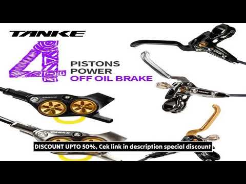 TANKE E-Bike MTB 4 Piston Hydraulic Disc Brake Set 160mm Rotors Oil Pressure Brakes Front