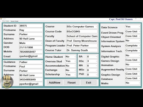 How to Create School Management System with MySQL Database in Visual Basic.NET - Part 1 of 2