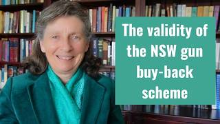 The validity of the NSW gun buy-back scheme