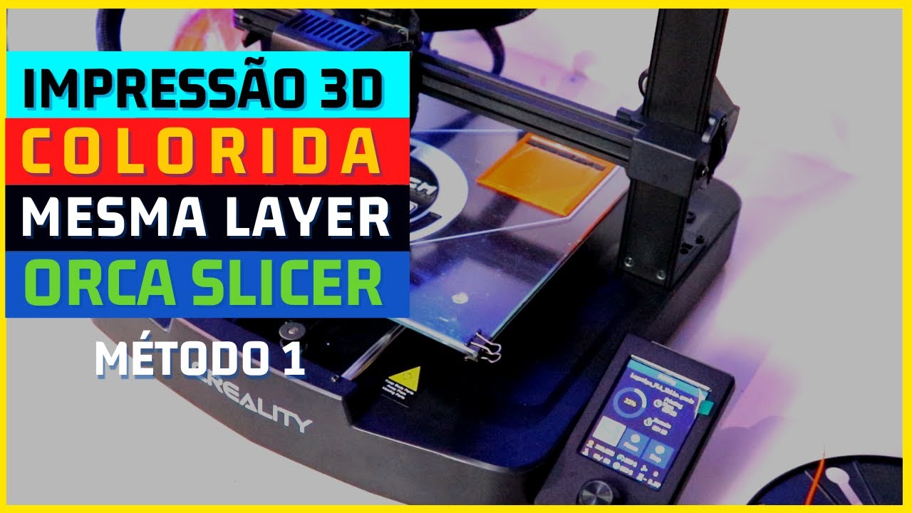 IMPRESSÃO 3D COLORIDA na MESMA LAYER com ORCA SLICER