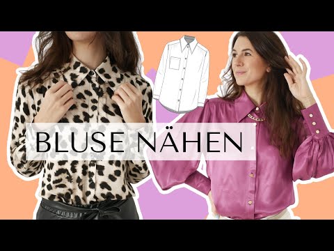 klassische Hemdbluse mit Kragen nähen / zwei Ärmelvarianten / Nähanleitung Bluse Aurelia