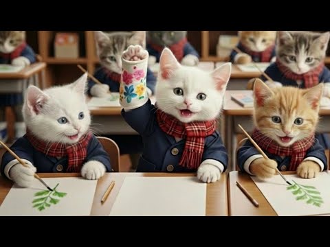 Tora’s Brave Art Journey 🐱✨🎨 Funny & Heartwarming Kitten Stories 🐾