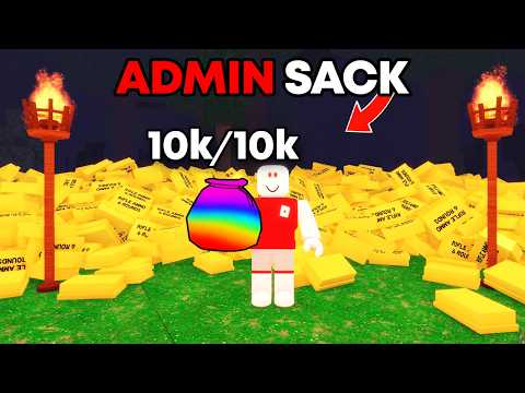 I Collected 10,000 items Using ADMIN SACK in 99 Nights in the Forest!