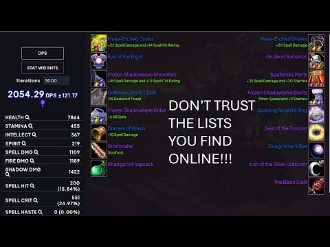 TBC Warlock Pre-BIS. The most in depth guide you will find