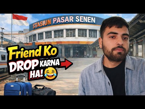 🚉 Dropping My Friend at Pasar Senen Station, Jakarta 🇮🇩 | Real Indonesia Vlog #beautiful #vlog #indo