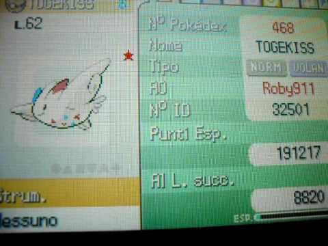 #16 th of Platinum: Shiny Togekiss... Evolution of my shiny Togetic with shinystone at level 62