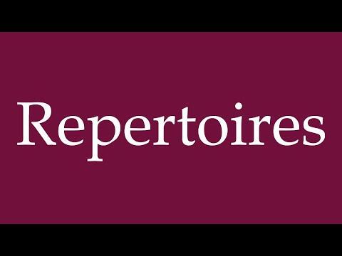 How to Pronounce ''Repertoires'' Correctly in German