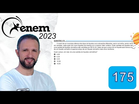 ENEM 2023 SOLUTION | MATHEMATICS | BLUE BOOKLET - Question 175