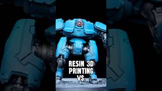 Resin vs. Filament 3D Printing - head to head close-ups. Both painted with #thearmypainter