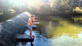 Diego y papi al agua