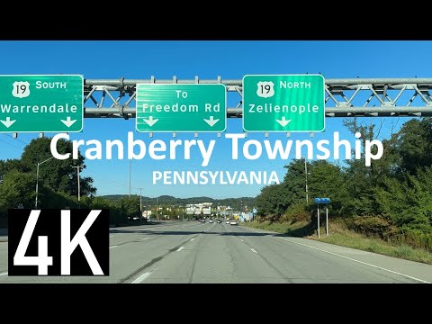 Road Tour of Cranberry Township, Pennsylvania in 4K - Outside of Pittsburgh