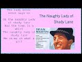 Dean Martin    The Naughty Lady of Shady Lane  with lyrics