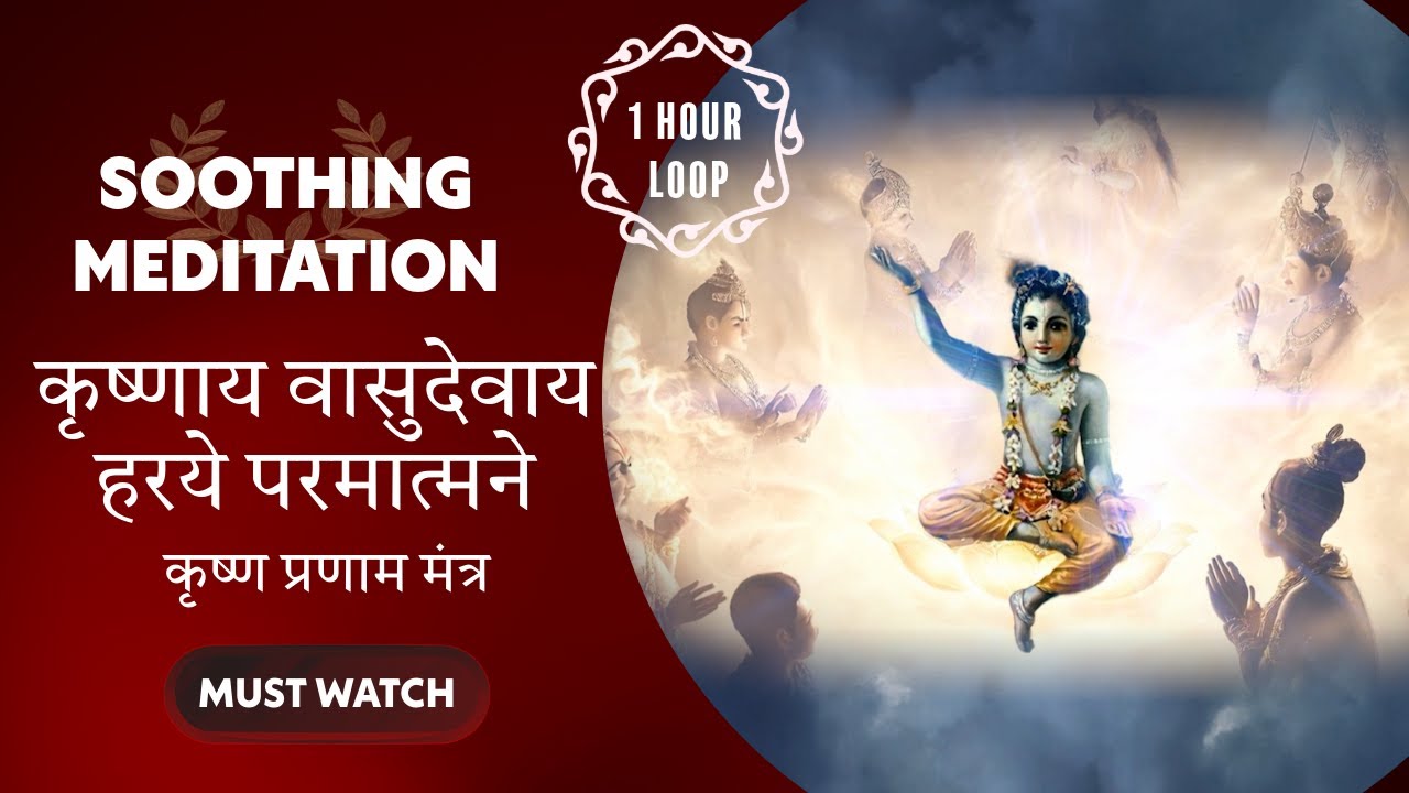 Krishnaya Vasudevaya | Peaceful Meditation for the Soul | 1-Hour Loop | Krishna Pranama | NityaLilaS