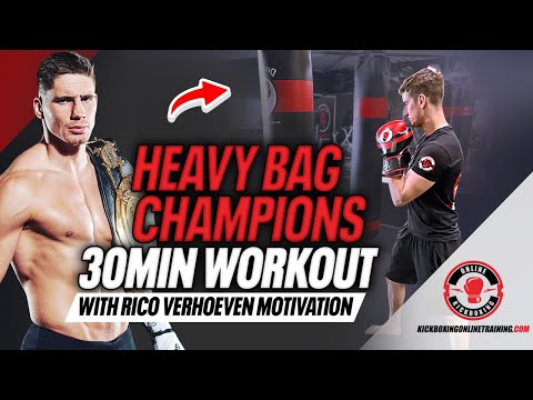30-Min Turbo Kickboxing & Muay Thai: Dynamic Heavy Bag Workout Class  🔥🥊