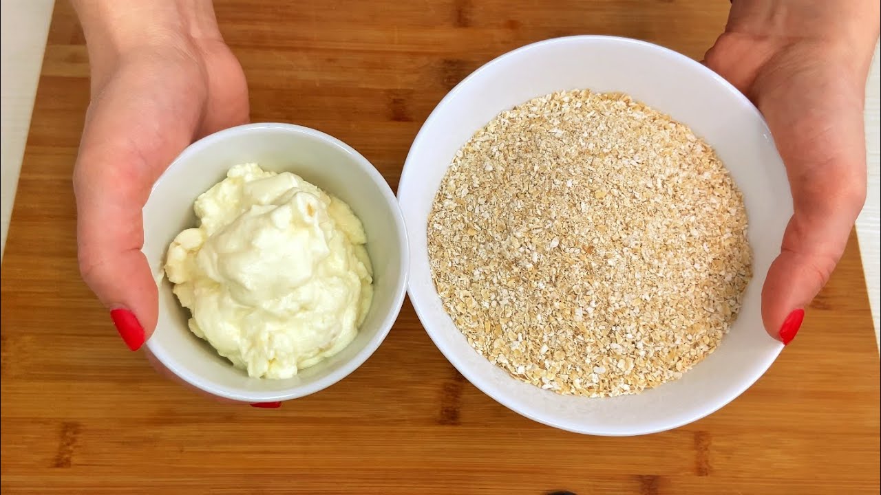 HAI UN PO DI AVENA E DI YOGURT FAI QUESTI BISCOTTI INCREDIBILMENTE BUONI