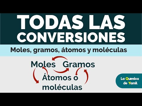 Cómo hacer CONVERSIONES ENTRE MOLES, GRAMOS, ÁTOMOS Y MOLÉCULAS