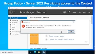 Group Policy – Server 2022 Restricting access to the Control Panel and PC settings