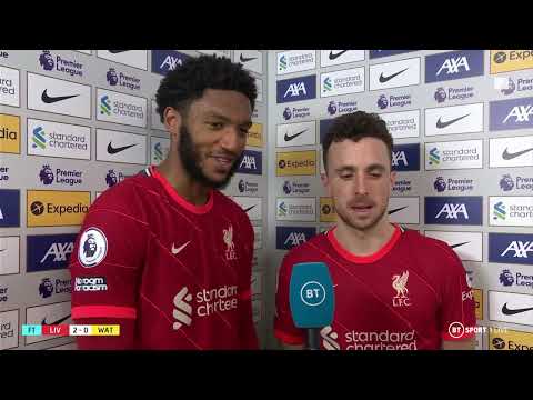 "He spoke it into existance!" Diogo Jota predicted Joe Gomez's assist vs Watford!