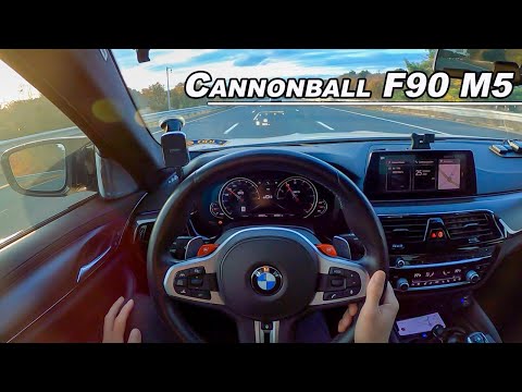 25 Hours 57 Minutes Cannonball Car - 2019 BMW M5 Competition POV Drive (Binaural Audio)