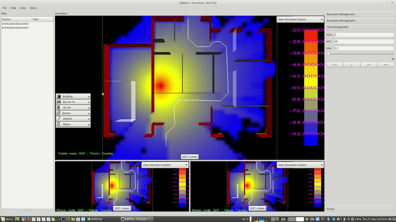Wireless network simulation with mobile components - EMSlice