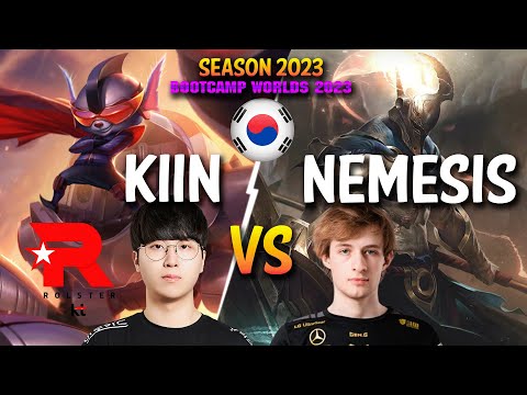 KT Kiin vs Nemesis - Kiin RUMBLE vs Nemesis PANTHEON Top - Patch 13.20 KR Ranked