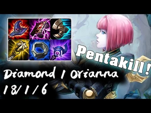 Korea Diamond 1 Pentakill Orianna Mid  vs Lux | Korea High Elo Replays