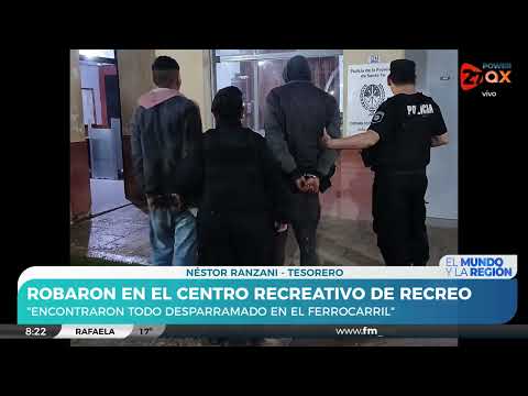 Robaron al Centro Recreativo de Recreo: Hay dos detenidos | Néstor Ranzani - Tesorero