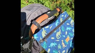 Taška na kočárek easy - zvířátka medvědi černá