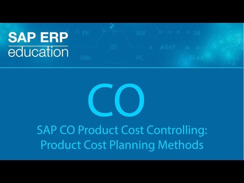 SAP CO Product Cost Controlling: Product Cost Planning Methods
