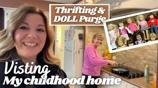 A Visit to my Childhood Home, Thrifting & Selling lots of American Girl Dolls