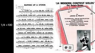 Ruffing Up A Storm by John Pratt -Rudimental Play Along with Rick Series
